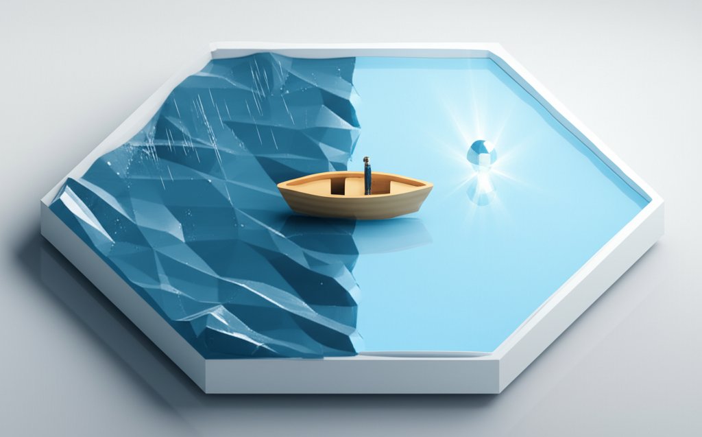 Person acknowledging difficult reality, navigating initial life storms.