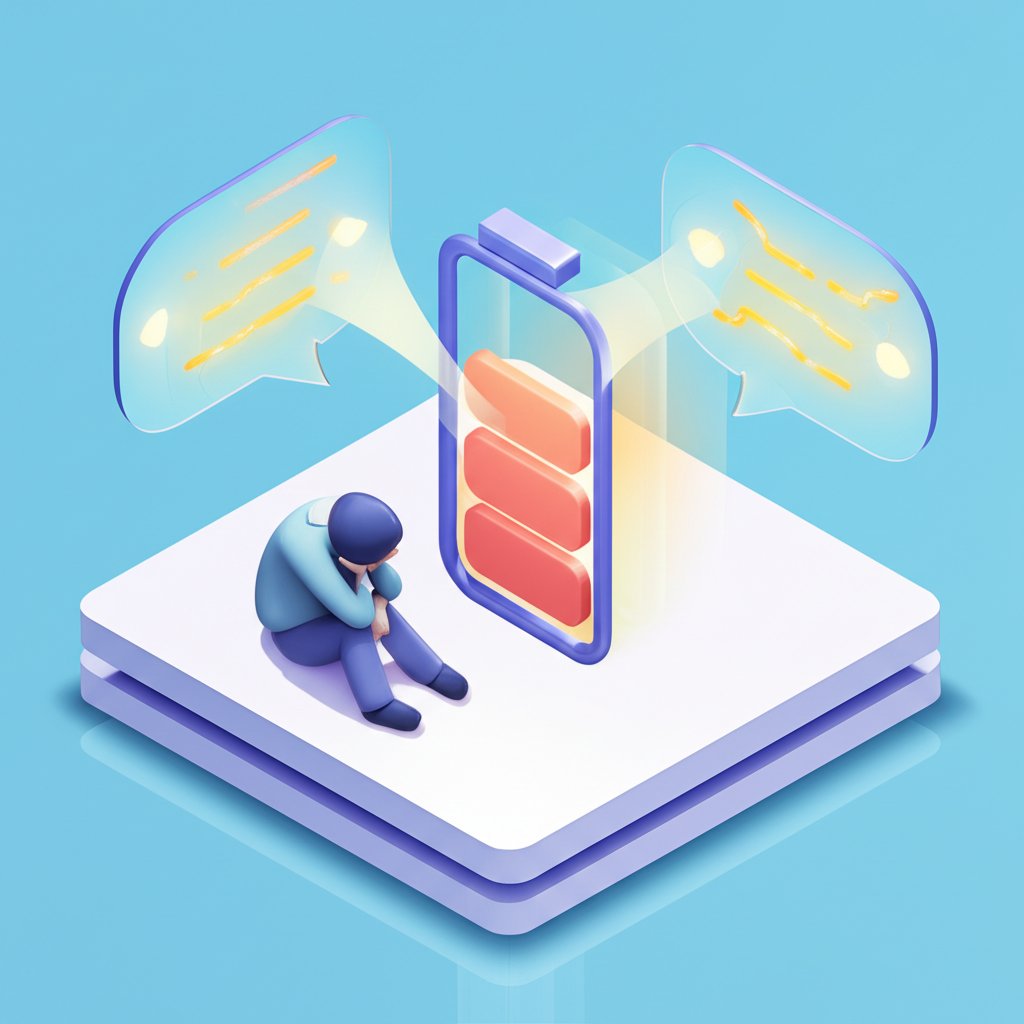 Comforting words powerfully resonate, providing solace and understanding to a mentally drained person.