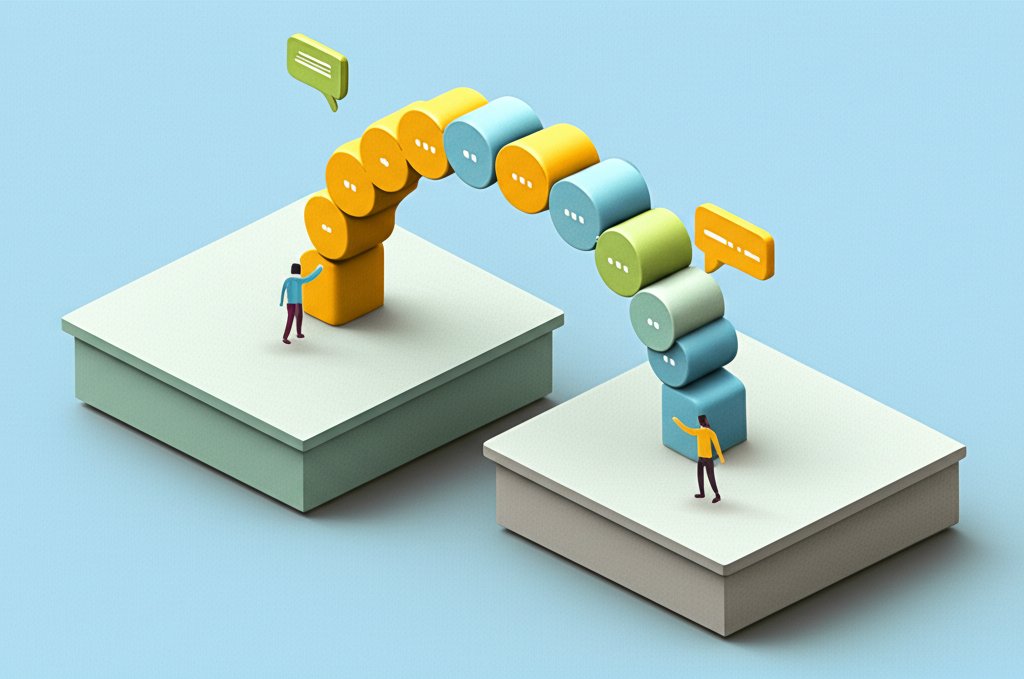 Words build connections, forming the invisible architecture of relationships.