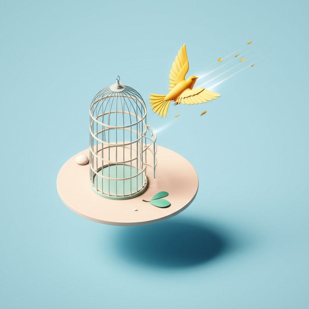 Inspirational let people go quote graphic for emotional healing.