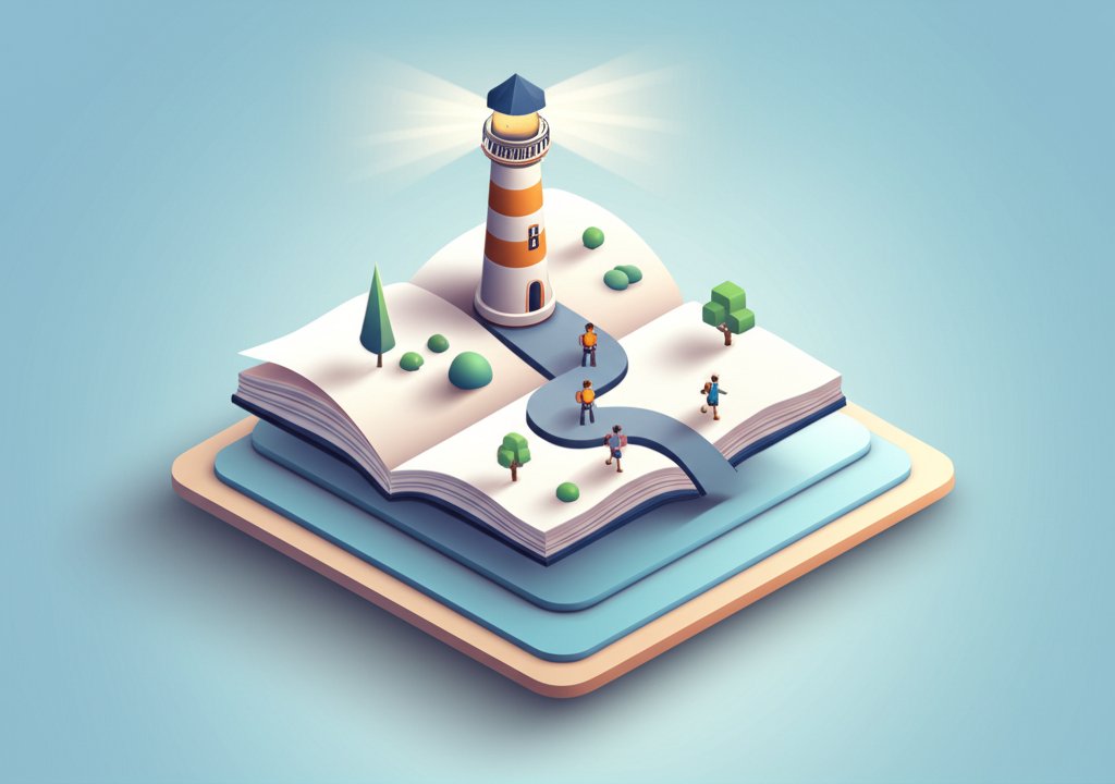 Inspiring book quotes guiding you through life's journey.