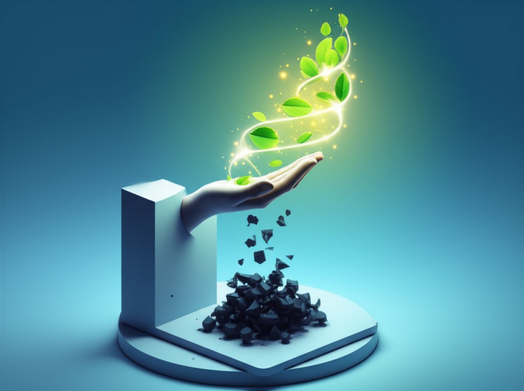 Illustrates the counter-intuitive strength and freedom gained by letting go.